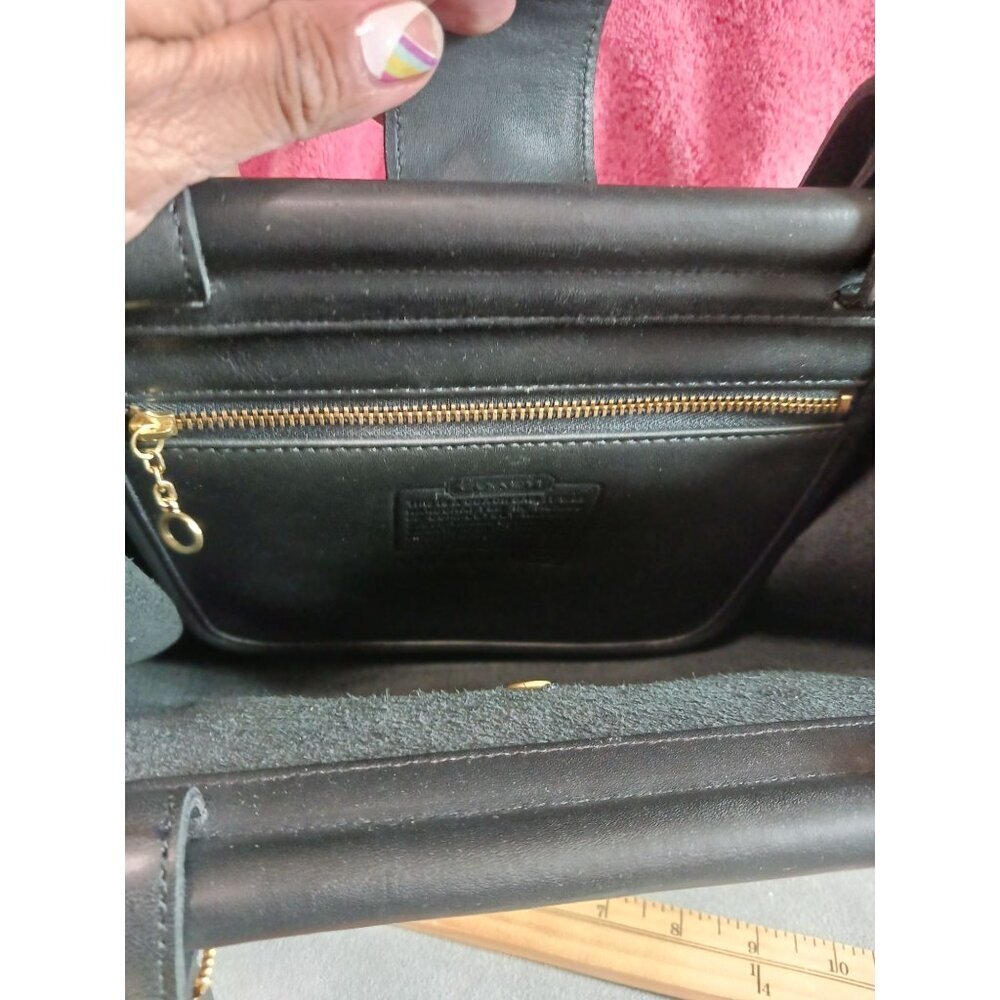 Coach Vtg Leather Handbag Weston Shopper Bag No. 9021 With Gold Hardware - Picture 10 of 12